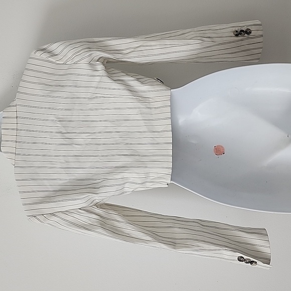 ZARA Womens Long Sleeves Linen Blend Short Cropped Blazer Jacket Size XS - Picture 12 of 15